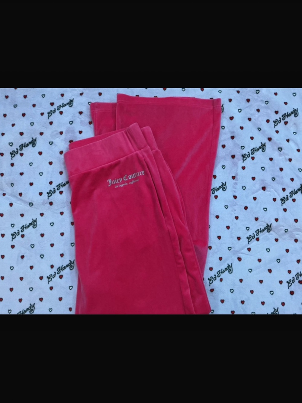 Juicy Couture Girls' Hot Pink Velour Joggers